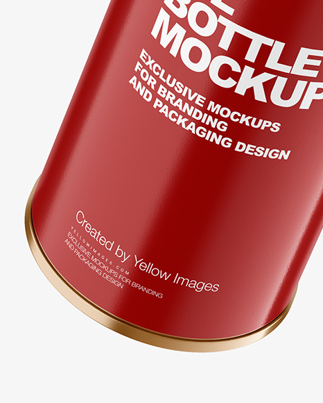 Olive Oil Tin Can w/ Glossy Finish Mockup