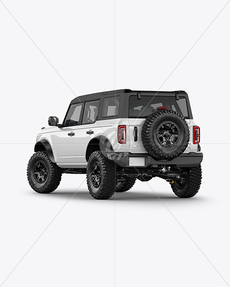 Off-Road SUV Mockup - Back Half Side View