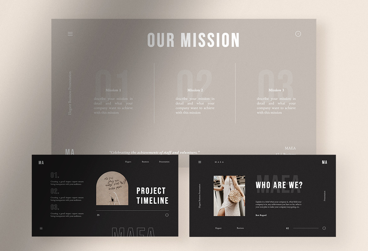 Maea - Elegant Brand Identity PPT Maea - Elegant Brand Identity PPT
