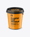 Glossy Plastic Cup Mockup