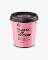 Glossy Plastic Cup Mockup