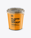 Glossy Plastic Cup Mockup