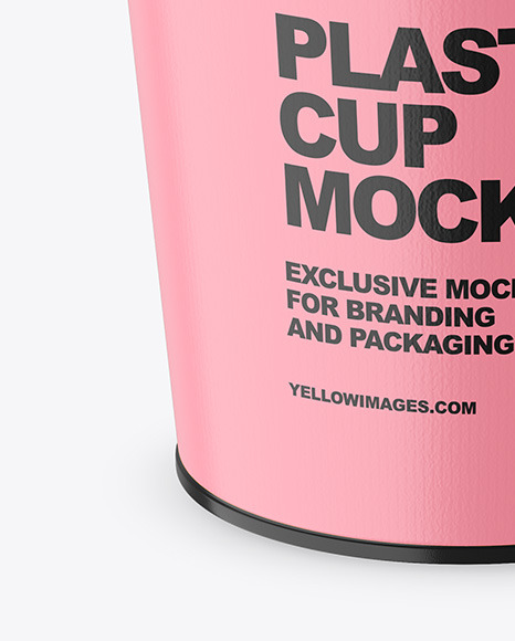 Glossy Plastic Cup Mockup