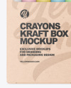 Kraft Box w/ Crayons Mockup