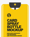 Glossy Card Spray Bottle Mockup