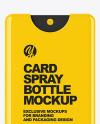 Glossy Card Spray Bottle Mockup