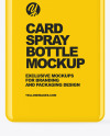 Glossy Card Spray Bottle Mockup