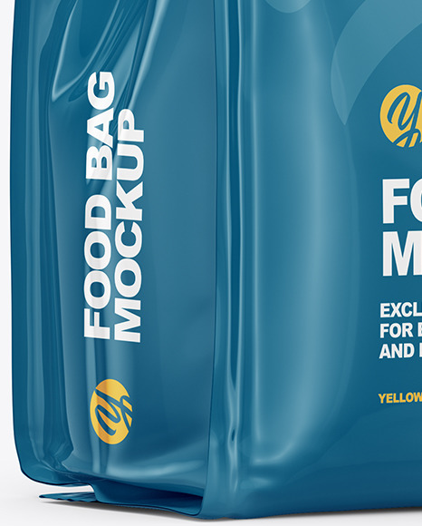 Food Bag Mockup - Half Side View