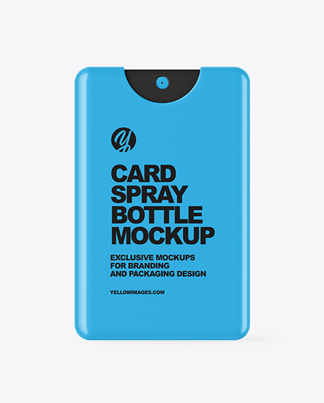 Matte Card Spray Bottle Mockup