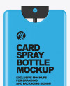 Matte Card Spray Bottle Mockup