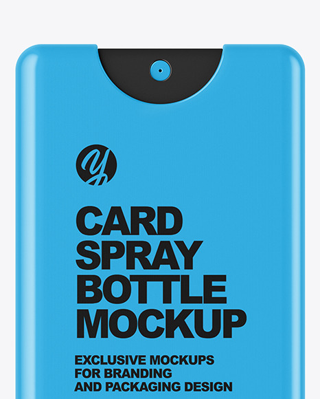 Matte Card Spray Bottle Mockup