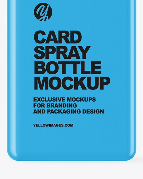 Matte Card Spray Bottle Mockup