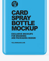 Matte Card Spray Bottle Mockup