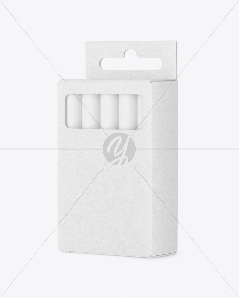 Kraft Box w/ Crayons Mockup