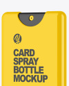 Glossy Card Spray Bottle Mockup Glossy Card Spray Bottle Mockup