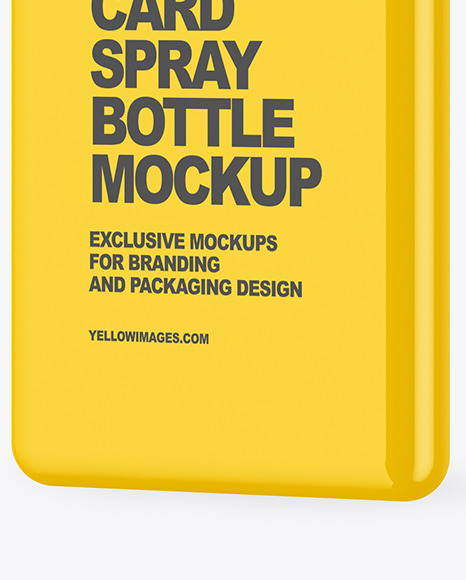 Glossy Card Spray Bottle Mockup Glossy Card Spray Bottle Mockup