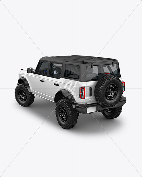 Off-Road SUV Mockup - Back Half Side View