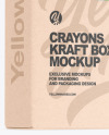 Kraft Box w/ Crayons Mockup