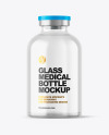 Clear Glass Medical Bottle Mockup