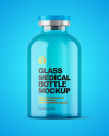 Clear Glass Medical Bottle Mockup