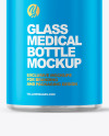 Clear Glass Medical Bottle Mockup