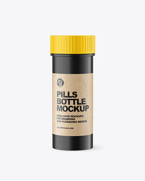 Matte Plastic Pills Bottle Mockup