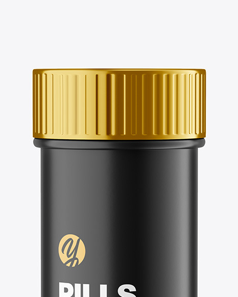 Matte Plastic Pills Bottle Mockup