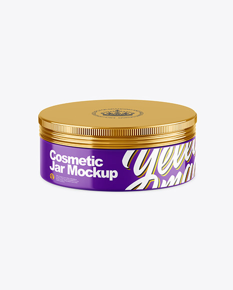 Glossy Cosmetic Jar Mockup