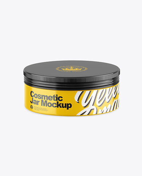 Glossy Cosmetic Jar Mockup