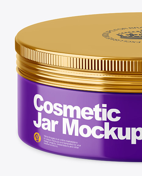 Glossy Cosmetic Jar Mockup