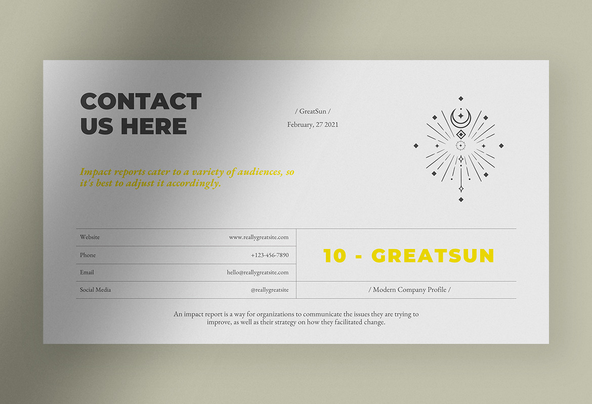 GreatSun Modern Company Presentation GreatSun Modern Company Presentation