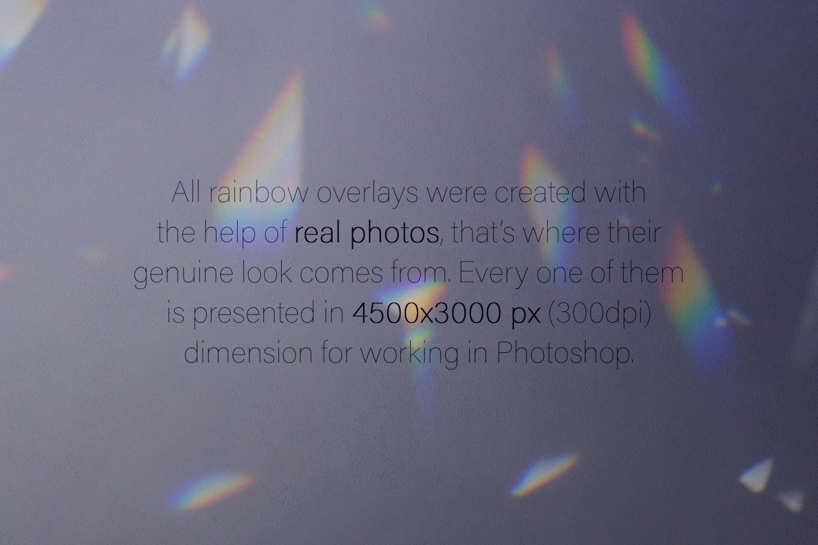 Shimmer Rainbow Photo Overlays