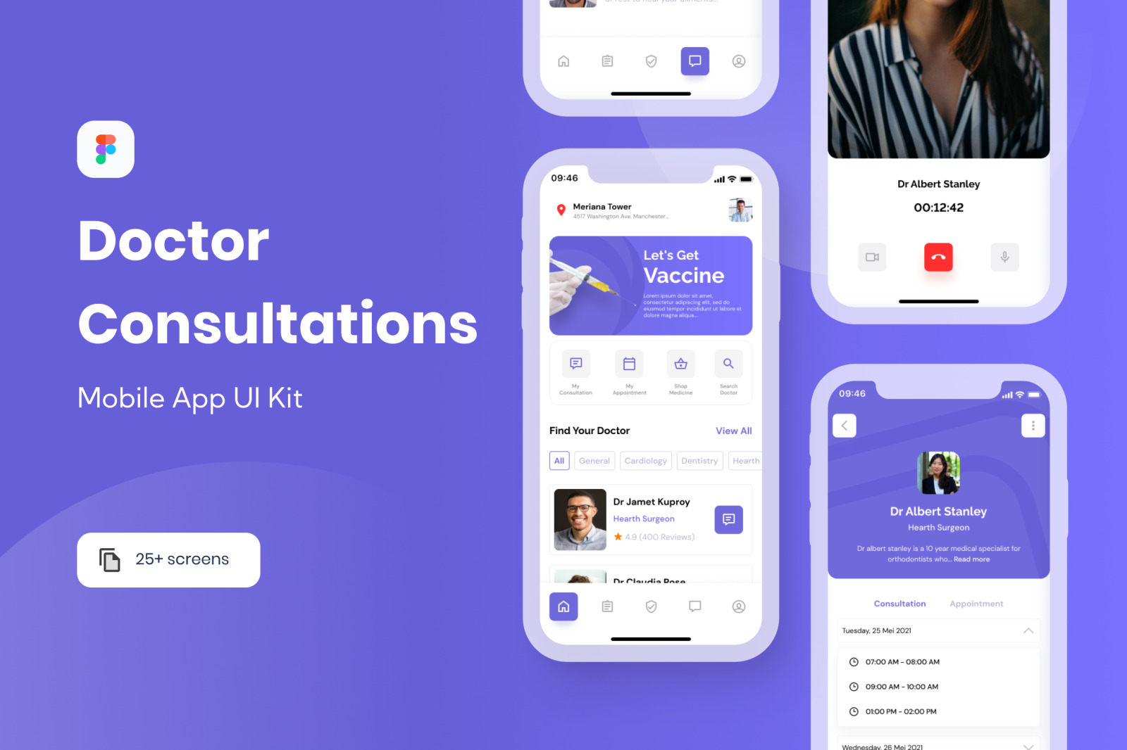 Doctor Consultations Mobile UI Kit Doctor Consultations Mobile UI Kit