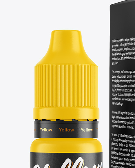 Matte Dropper Bottle with Paper Box Mockup