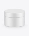 Matte Cosmetic Jar Mockup