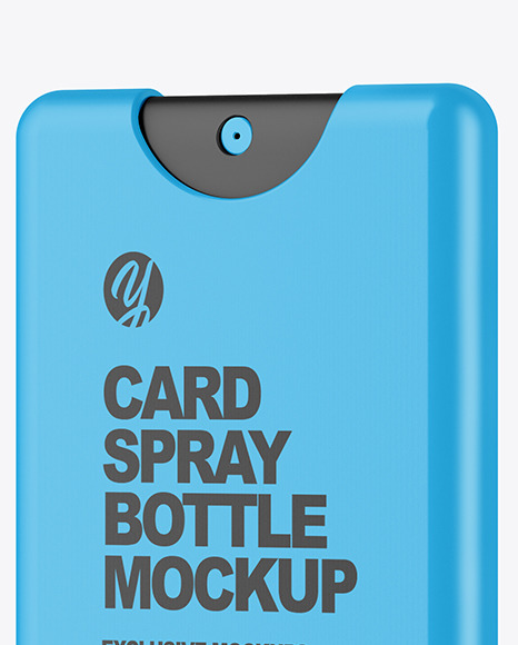 Matte Card Spray Bottle Mockup