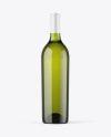 Green Glass White Wine Bottle Mockup