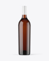 Amber Glass White Wine Bottle Mockup
