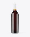 Antique Green Glass Red Wine Bottle Mockup