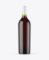 Green Glass Red Wine Bottle Mockup