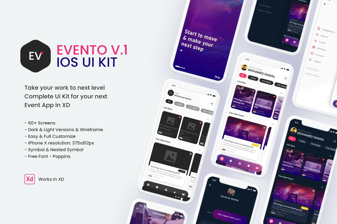 Evento V.1 iOS UI Kit Evento V.1 iOS UI Kit