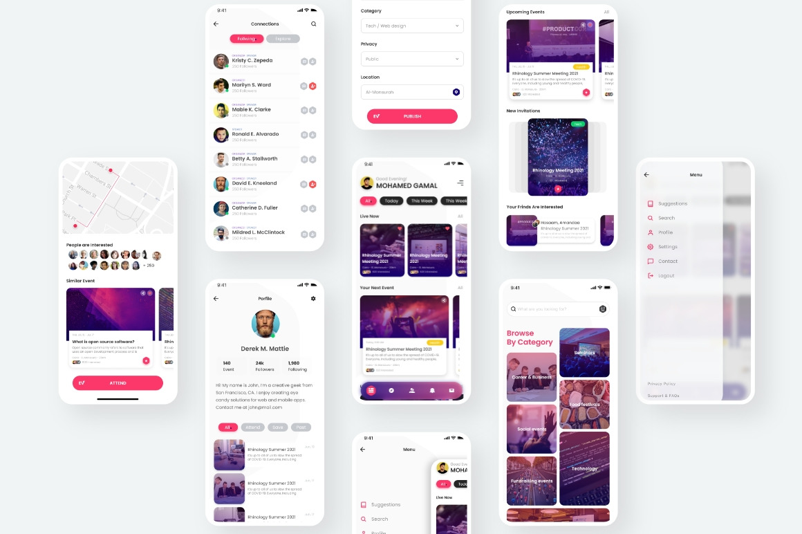 Evento V.1 iOS UI Kit Evento V.1 iOS UI Kit