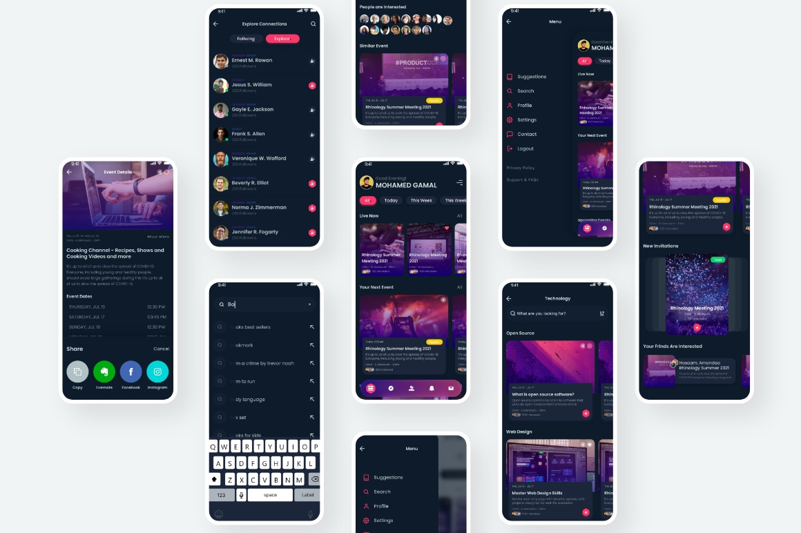 Evento V.1 iOS UI Kit Evento V.1 iOS UI Kit
