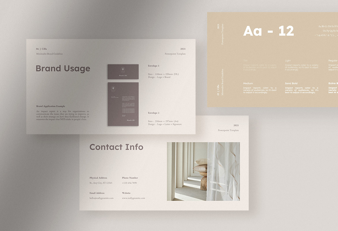 Cilla Minimalist Brand Guideline PPT Cilla Minimalist Brand Guideline PPT