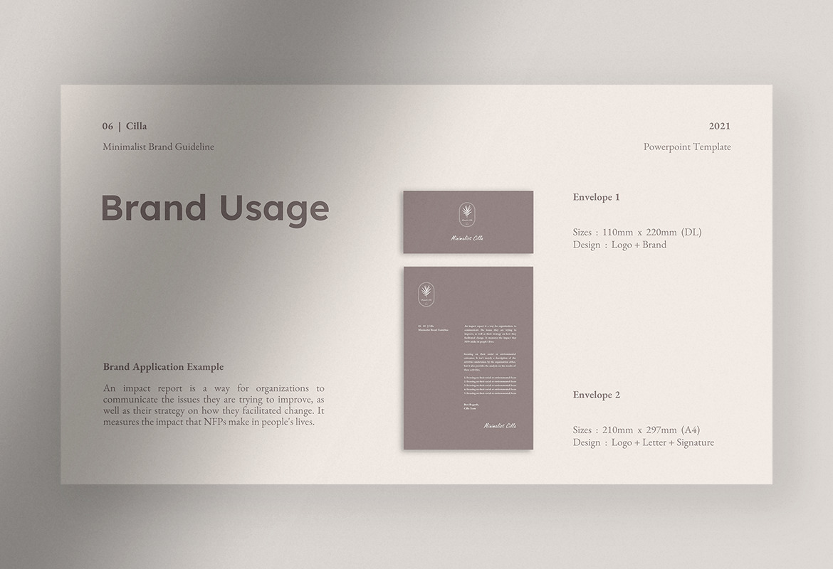 Cilla Minimalist Brand Guideline PPT Cilla Minimalist Brand Guideline PPT