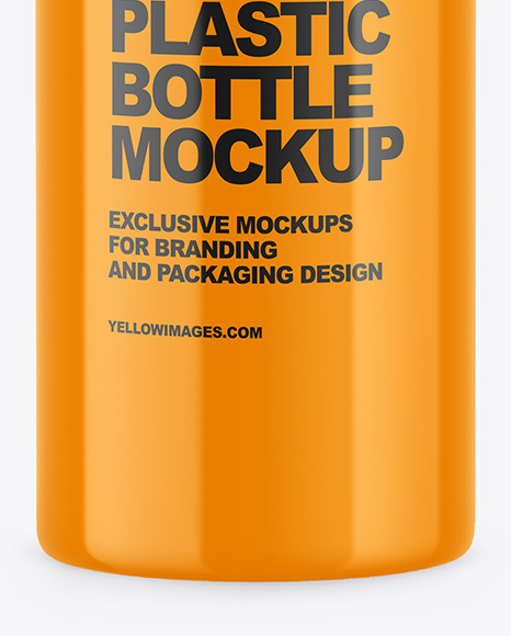 Glossy Plastic Bottle Mockup