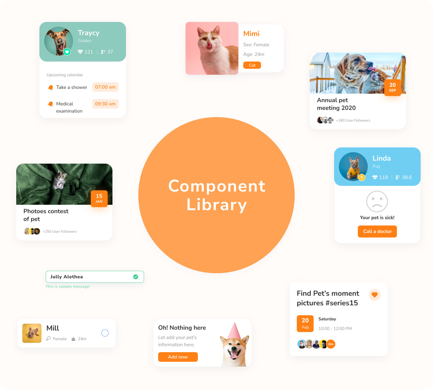 Tepets - Pet Care Ui Kit Design