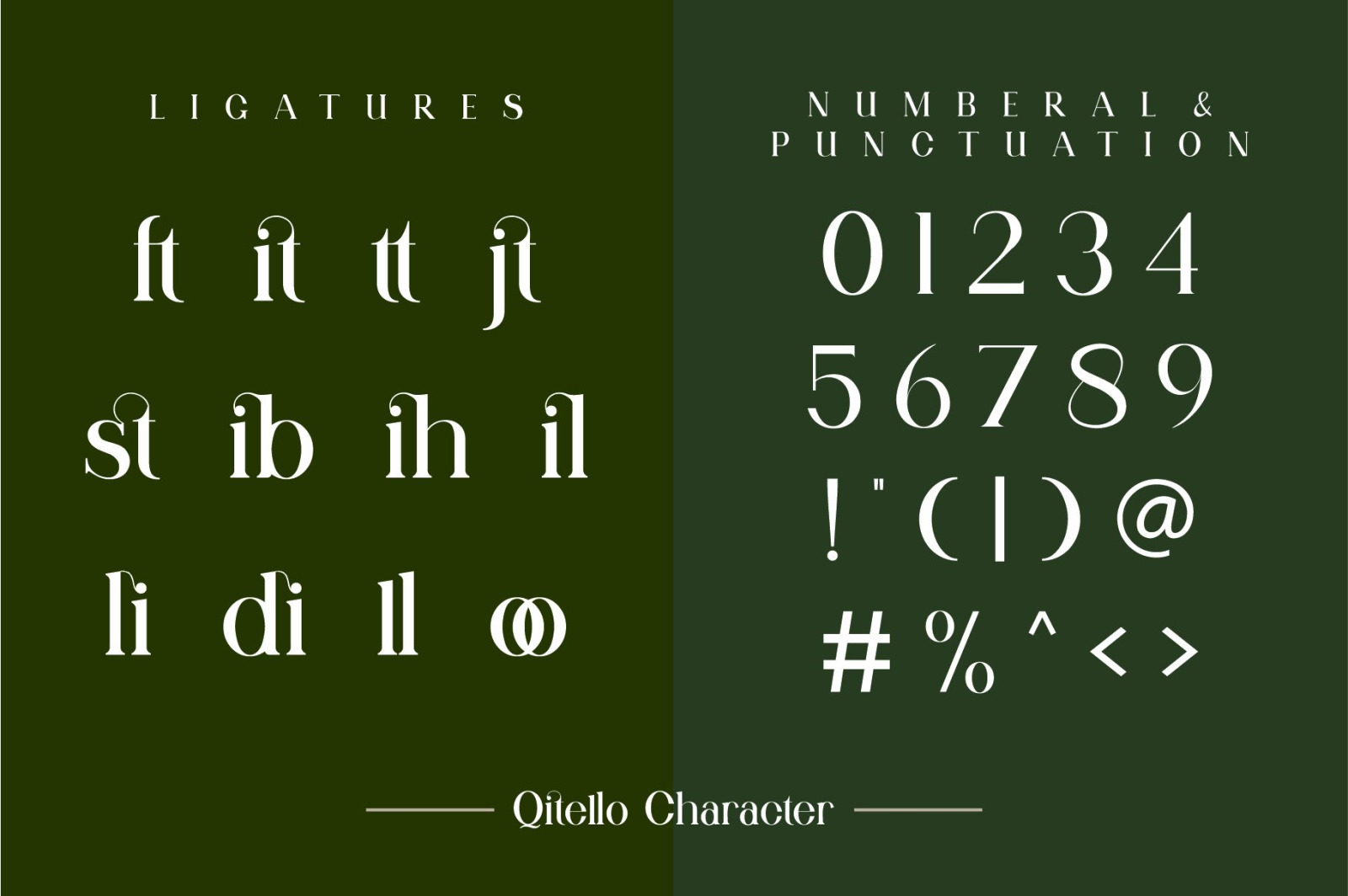 Qitello Ligature Serif Typeface