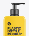 Plastic Bottle With Pump Mockup