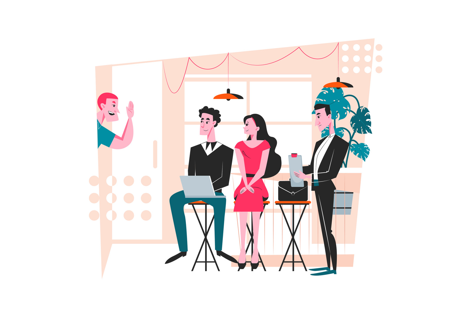 M298_ Job Interview Illustrations